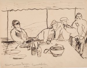 Kväll på terrassen, Bormes, Provence av J.A. Jerichau
