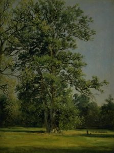 En ek. Utsikt över trädgården vid Wörlitz nära Dessau av Johan Christian Dahl
