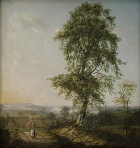 Landskap med ett stort träd av Johan Christian Dahl