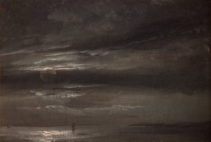 Månsken över havet av Johan Christian Dahl