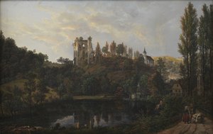 Slottsruinen vid Tharandt av Johan Christian Dahl