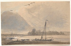 Utsikt över Elbe nära Dresden av Johan Christian Dahl