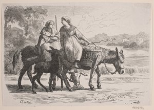 På Enghien. Bondfruar återvänder hem från Paris av J.C. Nielsen