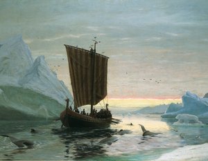 Erik Röde discovers Greenland, 1875 av J.E. Carl Rasmussen
