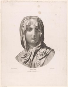Chef för en vestalisk jungfru Vestale (titel på objekt) av J.F. Cazenave