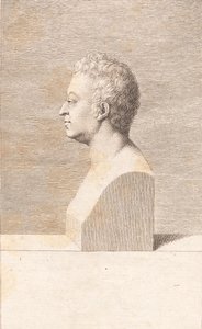 En byst av en man av J.F. Clemens