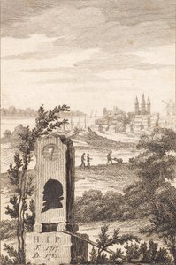Minnesstipendium för Hans Jakob Paludan. Titelsida för "Beskrivning av Kalundborgs stad" av J.F. Clemens