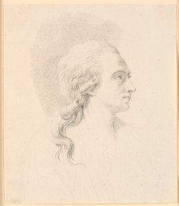 Porträtt av skulptören Alexander Trippel. Profil till höger av J.F. Clemens