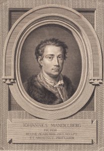 Porträtt av målaren Johan Mandelberg av J.F. Clemens