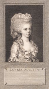 Porträtt av prinsessan Louise Augusta av J.F. Clemens