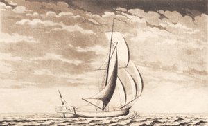 Svit av fartyg. Kungsjakt av J.F. Clemens