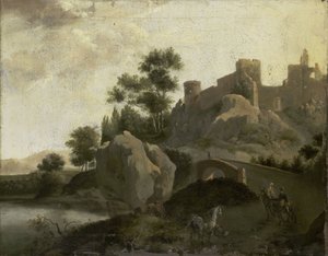 Italienskt landskap av J.G. Schieblius