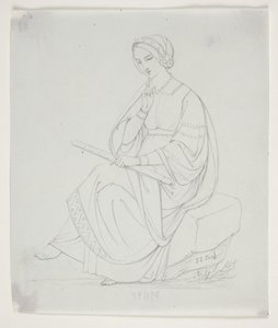 Studie för "The Three Norns" av J.L. Lund