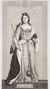 Drottning Anne (1665-1714) från "Illustrationer av engelsk och skotsk historia" volym II