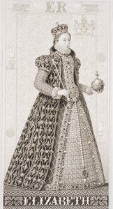 Drottning Elizabeth I (1533-1603) från "Illustrationer av engelsk och skotsk historia" volym I