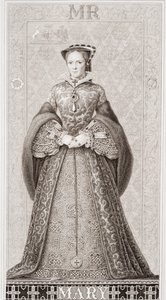 Queen Mary (1516-58) från "Illustrationer av engelsk och skotsk historia" volym I