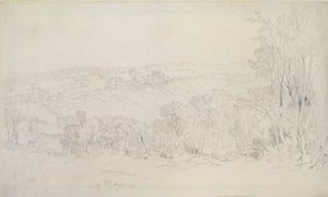 Avlägsen vy av Lowther Castle Park Scene, 1809 av Joseph Mallord William Turner