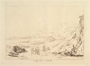 Martello Towers nära Bexhill, Sussex Book of Studies, del VII, skylt 34, 1811. av Joseph Mallord William Turner