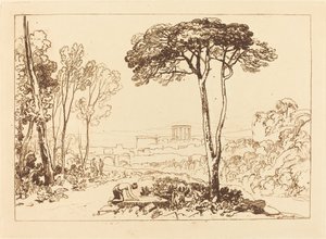 Scene in the Campagna, publicerad 1812. av Joseph Mallord William Turner