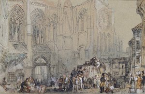 Kyrkan St Julien, Tours, c1830 av Joseph Mallord William Turner