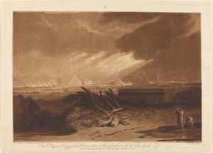 The Fifth Plague of Egypt, publicerad 1808. av Joseph Mallord William Turner