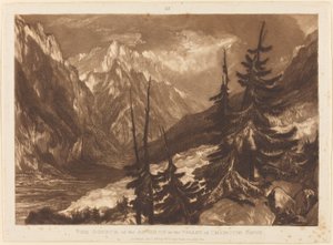 The Source of the Arveron, publicerad 1816. av Joseph Mallord William Turner