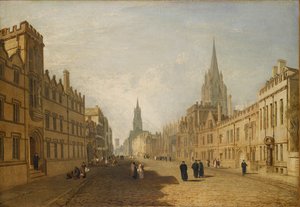 Utsikt över High Street, Oxford, 1809-1810 av Joseph Mallord William Turner