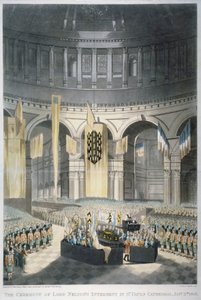 Ceremonin för Lord Nelsons begravning i St Paul