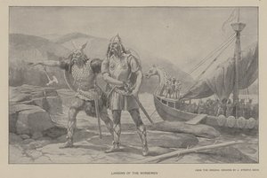 Norrmännens landsättning (litho)