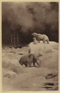 Peary i de arktiska regionerna (litho) av J. (after) Steeple Davis
