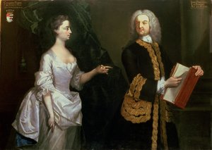 Ett gruppporträtt av John Perceval, 1:e earl av Egmont