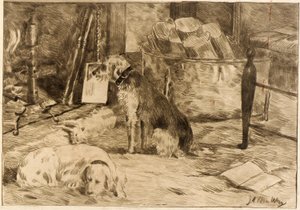 Hundar på härden nr 1 av J. Alden Weir