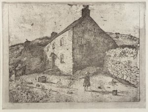 Fiskarstuga - Isle of Man av J. Alden Weir