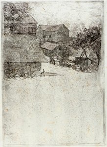 Grannens gård av J. Alden Weir