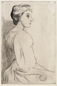 Porträtt av en kvinna av J. Alden Weir