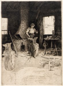 Smedens verkstad av J. Alden Weir