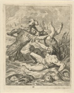 Achilles slåss mot flodguden Scamander Scener ur Achilles liv (serietitel) Vitam et mortem achilli (serietitel)