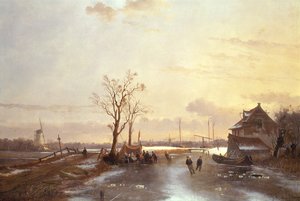 Vinterscen, 1853 av J. Anton Mignon