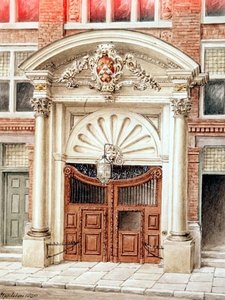 Porten till Brewers Hall i Addle Street, City of London av J. Appleton