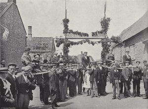 Corby Pole Fair, ordförande och poleing besökare av J. Benjamin Stone