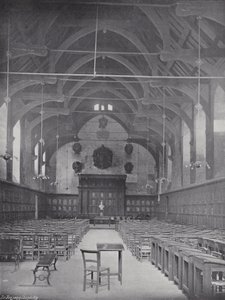 Pannkakskastning på Westminster School, the Great Hall