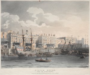 Tullhuset, från Themsen, 1808.