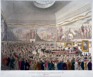 Möte för Society of Arts i Adelphi Buildings, Westminster, London, 1809