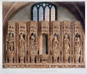 Skärm över Henry V:s chantry, Westminster Abbey, London, 1811