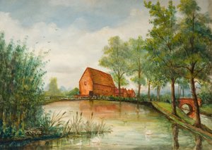 Old Pebble Mill Pool, Birmingham, 1800-talet. av J. Booth