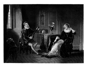 Chatelar spelar luta till Mary Queen of Scots, 1560-talet, 1860