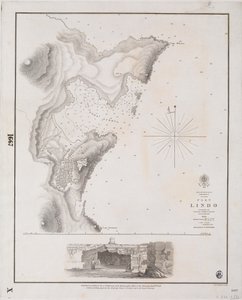 Archipeligo, Rhodos I., Port Lindo undersökt av kapten Thomas Graves, HMS 