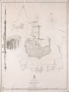 Archipeligo, Rhodos Island, Rhodos stad och hamnar undersökt av kommendörkapten Thomas Graves, HMS "Beacon" 1838