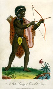 En manlig vilde från Terra del Fuego, 1795.