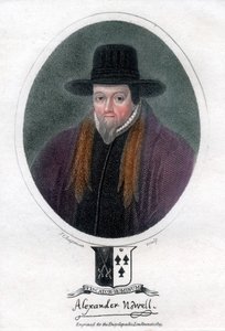 Alexander Nowell, engelsk präst och teolog, 1819. av J. Chapman